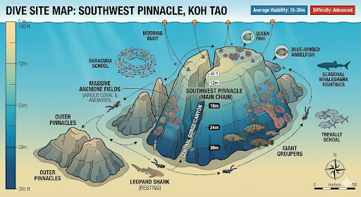 Chuphon pinnacle dive site